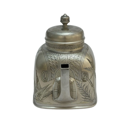 Silver ''Aesthetic'' Engraved Teapot Gorham 1880