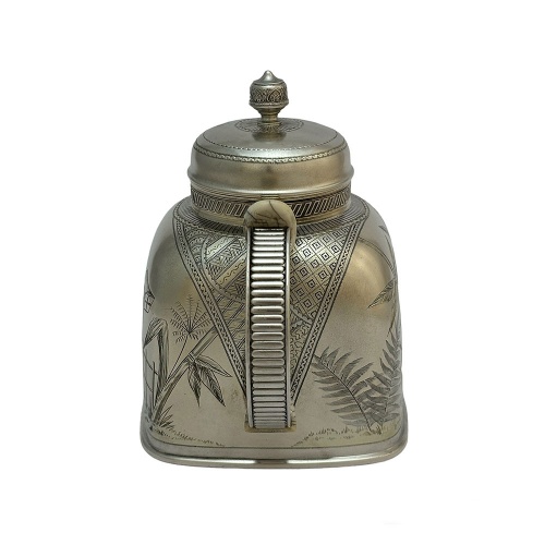 Silver ''Aesthetic'' Engraved Teapot Gorham 1880