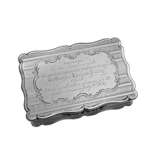 Victorian Silver Table Snuff Box Birmingham 1853