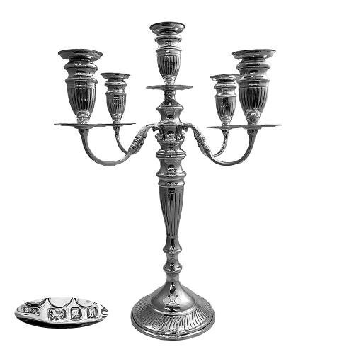 Sterling Silver 5 Light Candelabrum 1925