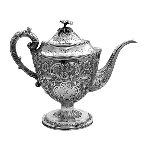 Large George III  Silver Tea Pot 1806