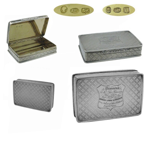 Victorian Silver  Snuff Box, Wilmore, 1843