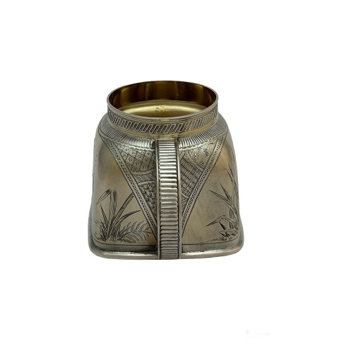 Silver ''Aesthetic'' Engraved Sugar Bowl Gorham 1880