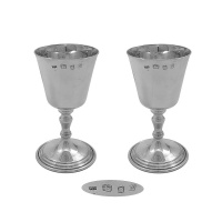 Pair of Sterling  Silver  Wine Goblets 1969