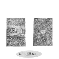 Antique  Silver Card Case Newstead Abbey 1835
