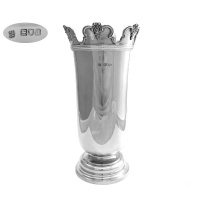 Large Sterling  Silver Vase London 1899